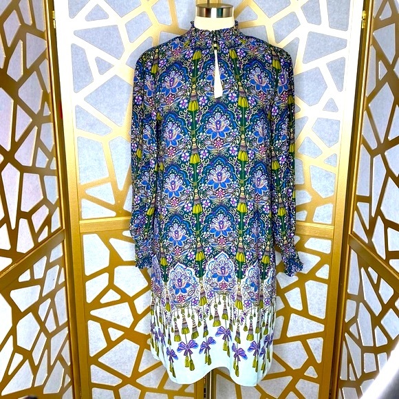 Nanette Nanette Lepore Smoky Neck Long Sleeve‎ Dress - Picture 1 of 12